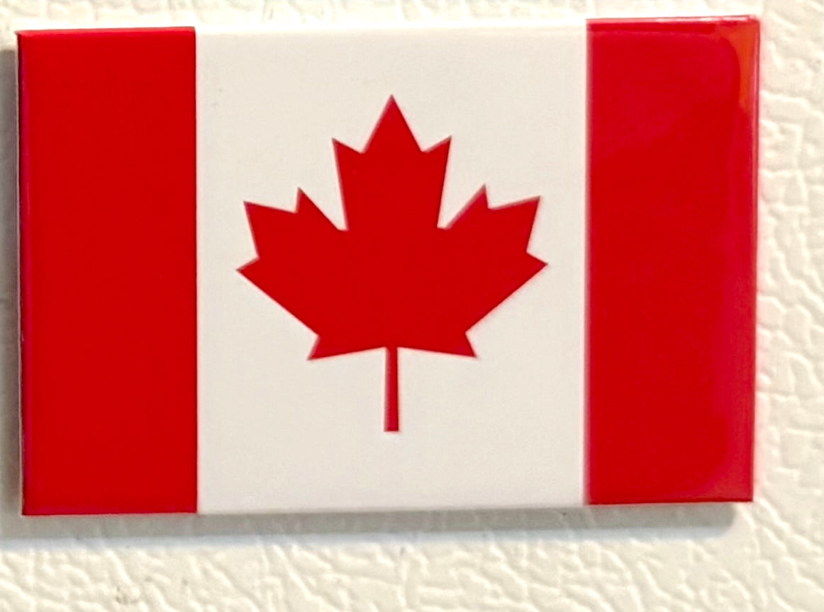 Canadian Flag Patriotic Fridge Magnet